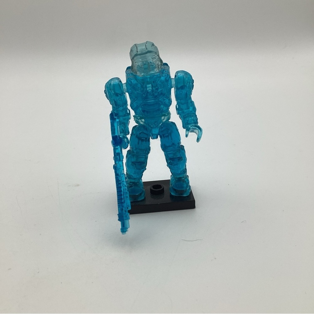 HALO Mega Bloks Transparent Light Blue Combat Elite Ultra Rare Mini Figure